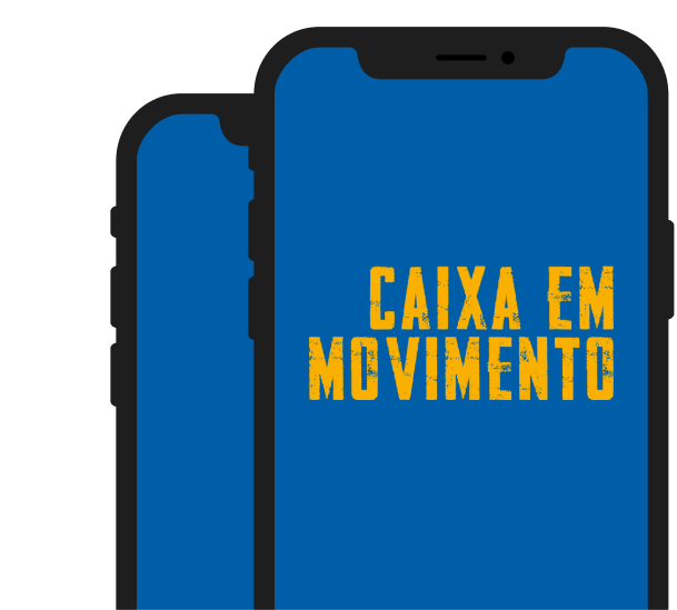 Tela de celular com texto caixa em movimento, que tal superar seus limites?